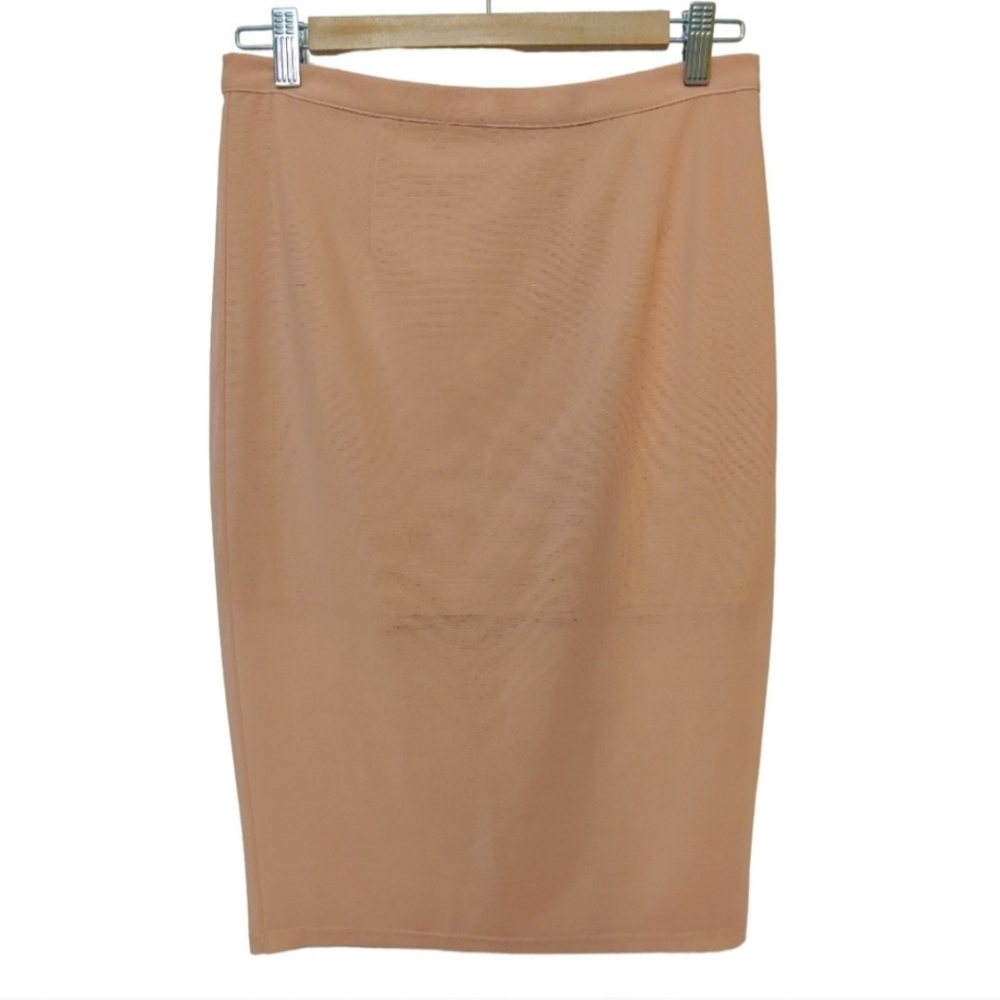 Forever 21 Blush Pink Pencil Skirt With Mesh Size M